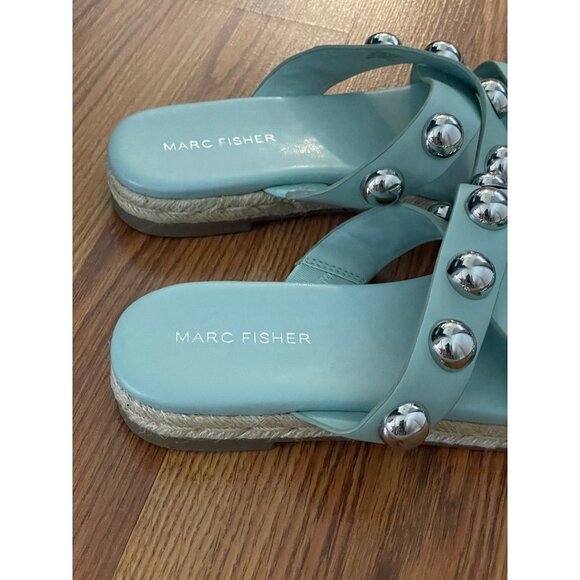 Marc Fisher Prisca Ornamental Espadrille Slide Sandal  Size 8 Green - Picture 3 of 6